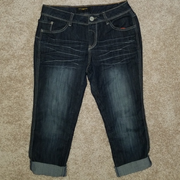 Women's Used Roc A Wear Gaucho's Jeans Size 9 - Picture 2 of 6